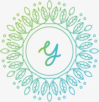 渐变绿色树叶标题框免抠