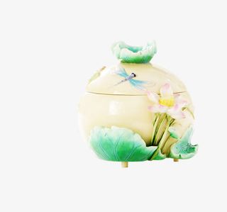 黄色瓷器艺术品免抠