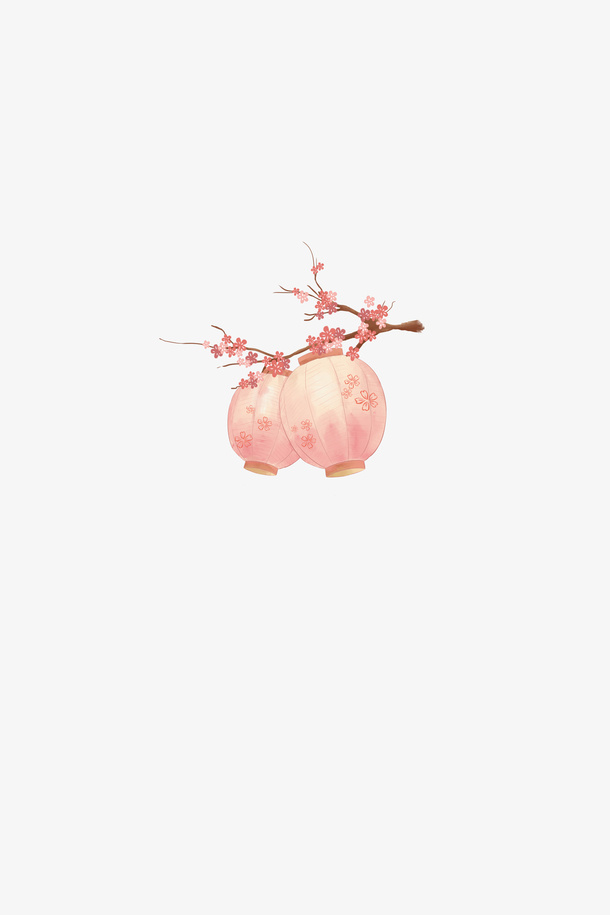 粉红灯笼免扣元素免抠
