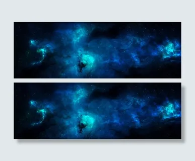 浩瀚星空蓝色天空天猫双11海报免抠