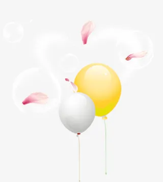 樱花瓣气球免抠