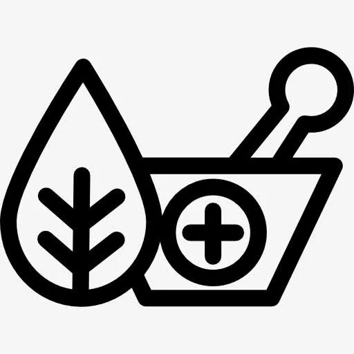 天然草药和砂浆的愈合图标免抠