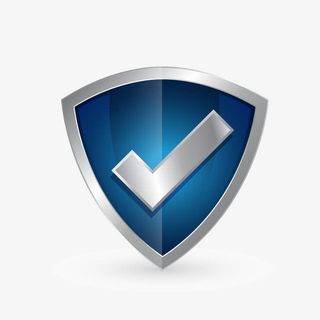 蓝色科技防护盾免抠素材免抠