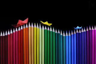 彩色铅笔主页装修免抠