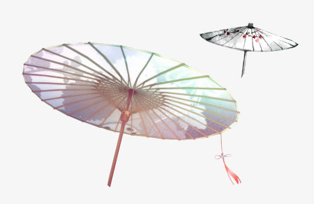 素雅的油伞免抠