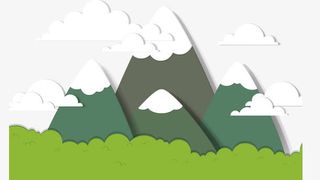 卡通雪山风景免抠