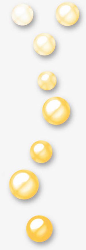 黄色珍珠漂浮免抠