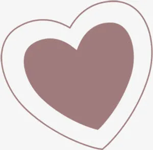 双层心桃浪漫图案免抠