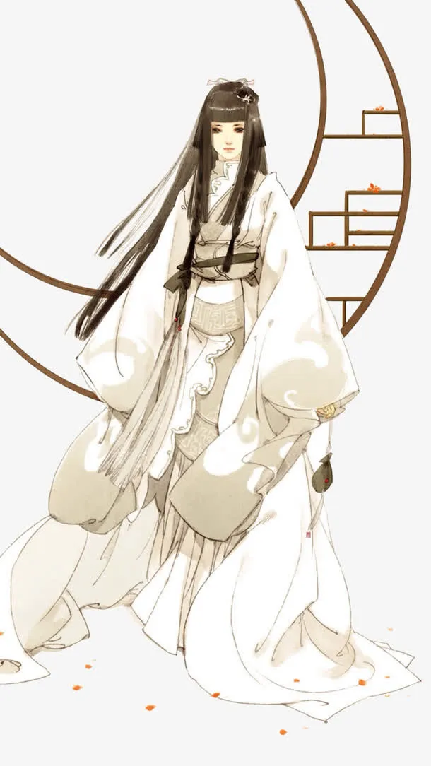 矢量古风美女免抠