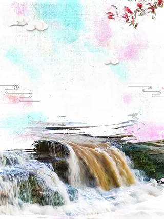 简约大气壶口瀑布旅游高清