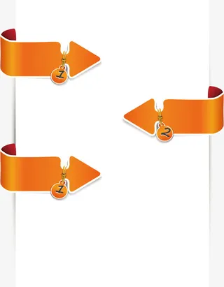 矢量箭头标签免抠