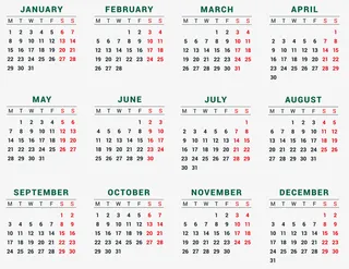 贰零壹捌年历挂历免抠