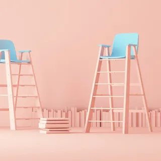 粉色高脚凳书籍海报背景