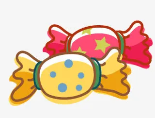 手绘卡通装饰糖果免抠