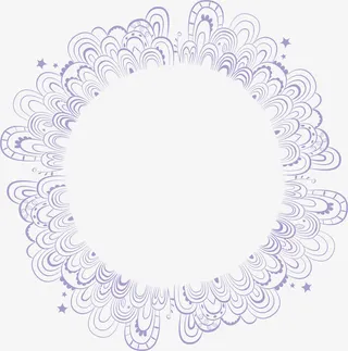 矢量紫色花纹免抠