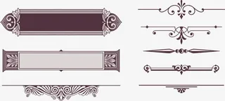 欧式证书元素矢量素材免抠