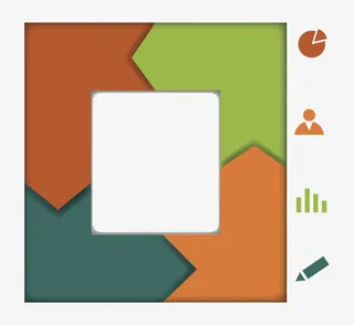 长椅四边框免抠