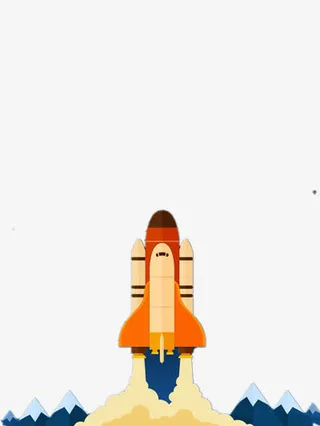 卡通火箭矢量图免抠