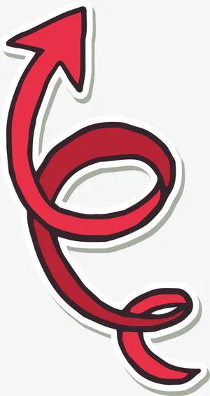 螺旋手绘箭头免抠