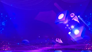 科技背景粒子光效线网高清