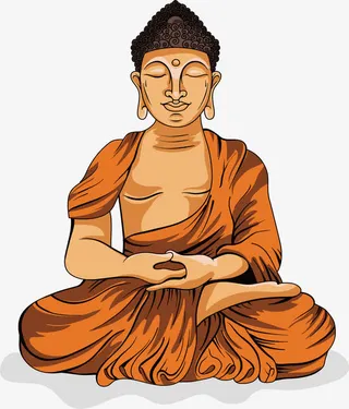 手绘风中国如来佛祖免抠