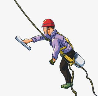 手绘人物插图五一劳动节辛苦的劳免抠