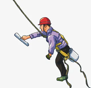 手绘人物插图五一劳动节辛苦的劳免抠