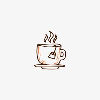 手绘茶杯免抠