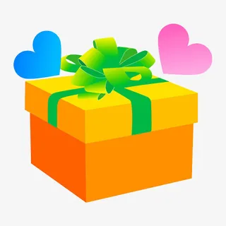 爱心手绘礼盒免抠