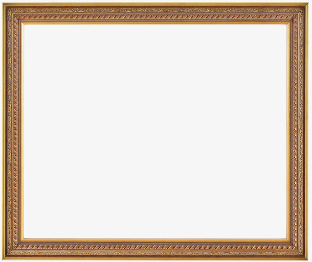 简约木质复古相框免抠