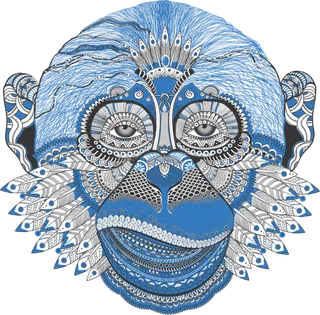 插画免扣猴子高清