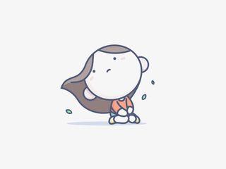 卡通难过小女孩免抠