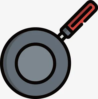 深色平底锅设计图标免抠