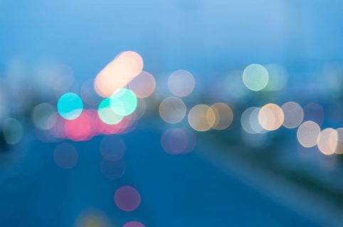 城市夜景虚化背景