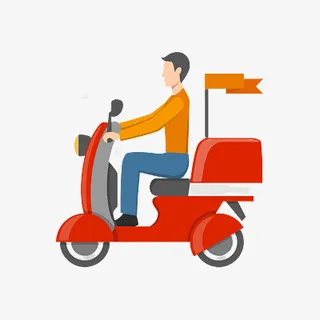 外卖骑 手配送免抠