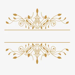 植物花边纹样边框1免抠 植物花边纹样边框1免抠