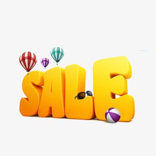 夏季促销艺术字免抠