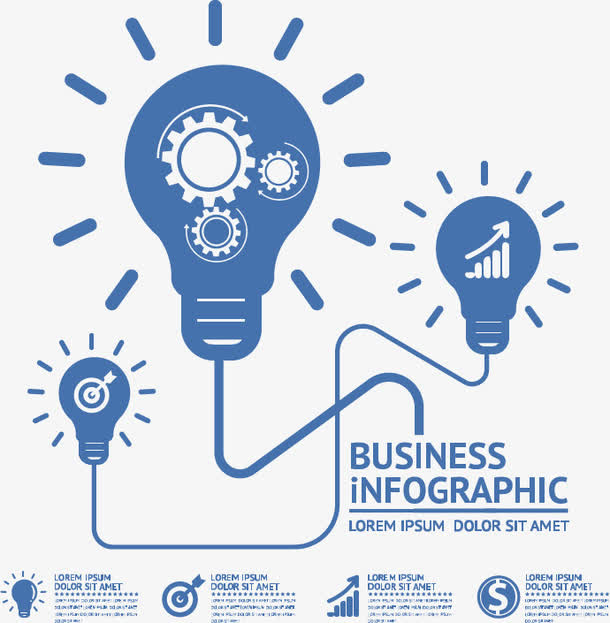 商务信息图表矢量素材,免抠
