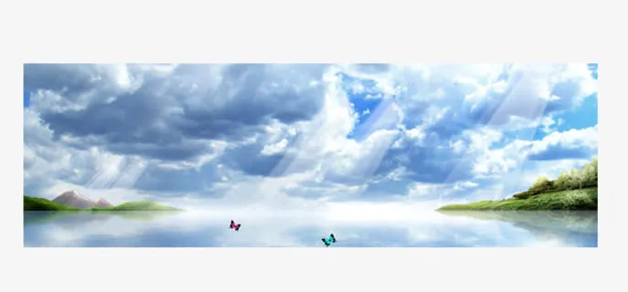 人间仙境背景素材