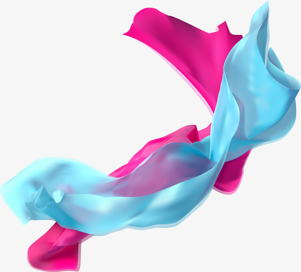 拼接扭曲丝带免抠