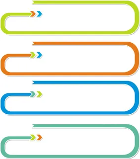 彩色线条标题免抠