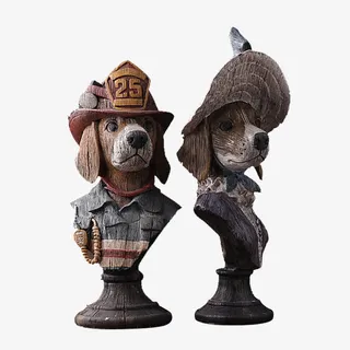 软装情侣狗摆设免抠