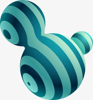 卡通曲面几何设计免抠