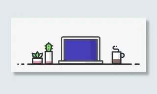 办公桌面插画素材免抠