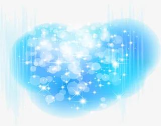 梦幻蓝色效果元素免抠