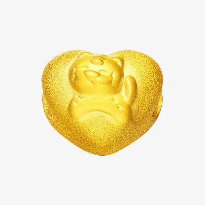周大福生肖老虎黄金转运珠免抠