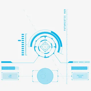 蓝色科技生活学习场景设计素材免抠