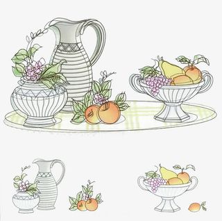 手绘水果盘免抠