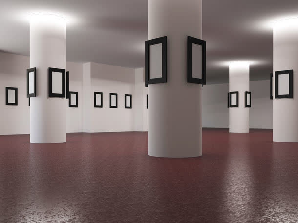 展览厅灯光布置免抠