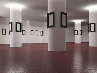 展览厅灯光布置免抠